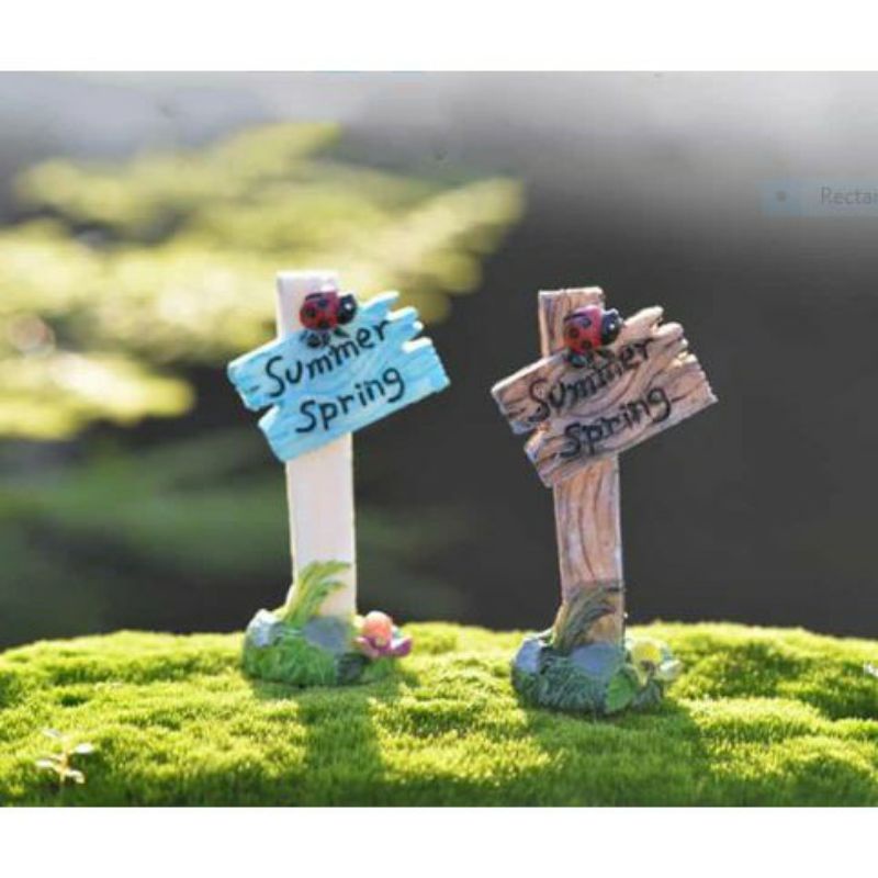 Tiểu cảnh bảng hiệu vườn trang trí tiểu cảnh terrarium, chậu cây (small forest, summer spring)