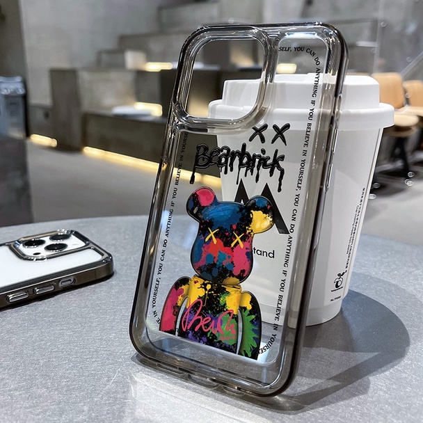 Ốp Điện Thoại Silicon TPU Mềm Trong Suốt Họa Tiết Gấu Hoạt Hình Cho IPhone 14 13 12 11 Pro MAX 6S 7 8 Plus X XS XR