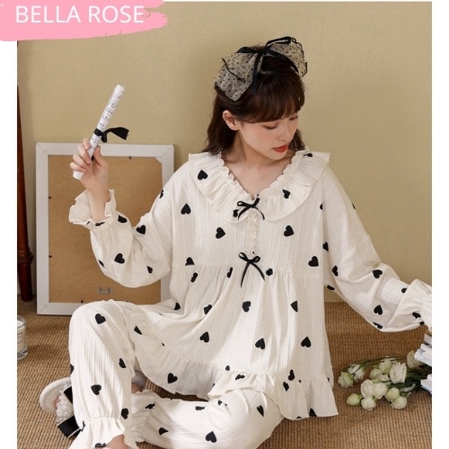 Đồ ngủ cute cao cấp phong cách tiểu thư Bella Rose QL2 | BigBuy360 - bigbuy360.vn