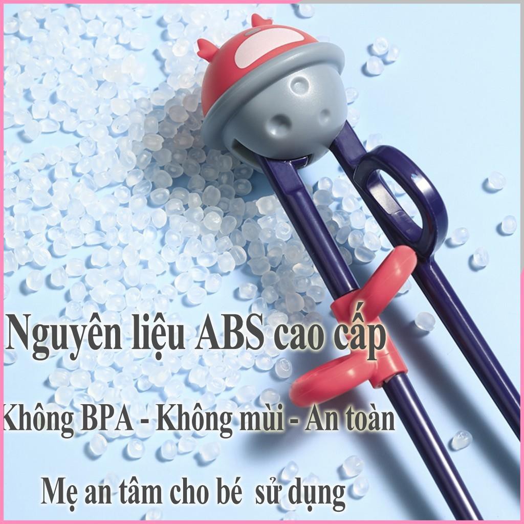 Đũa tập ăn cho bé - đũa tập gắp xỏ ngón cho bé ăn dặm kiểu Nhật - Ahimom