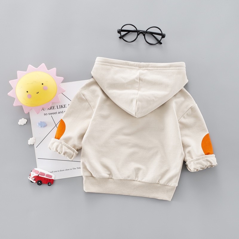 New 2019 long-sleeved baby sport hoodie with English printed crew-neck blazer for boys and girls