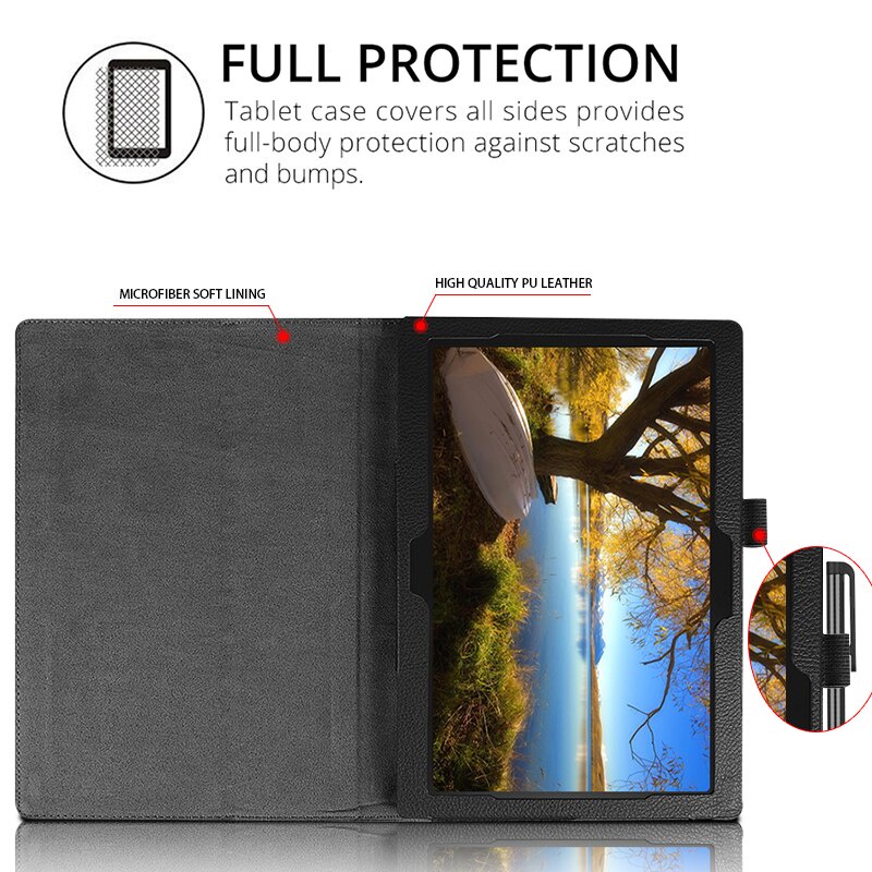 Bao Da Máy Tính Bảng Có Giá Đỡ Cho Lenovo Tab M10 Hd 10.1 Tb X306F X306X Funda / M10 Hd 2nd Gen Funda