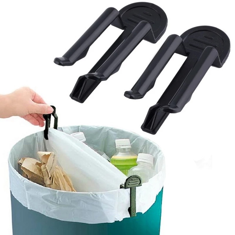 Set 2 kẹp cố định túi rác bằng nhựa tiện dụng cho gia đình/ văn phòng