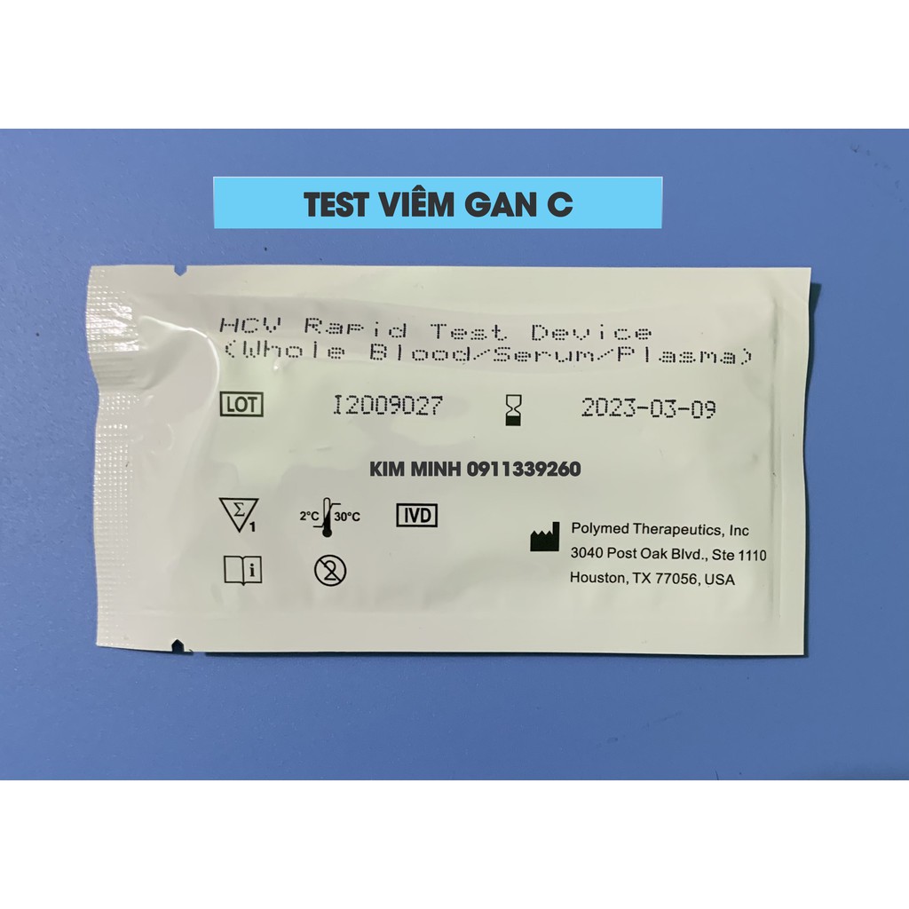 Test Viêm gan C dạng khay dễ sử dụng, độ chính xác cao Date 2023