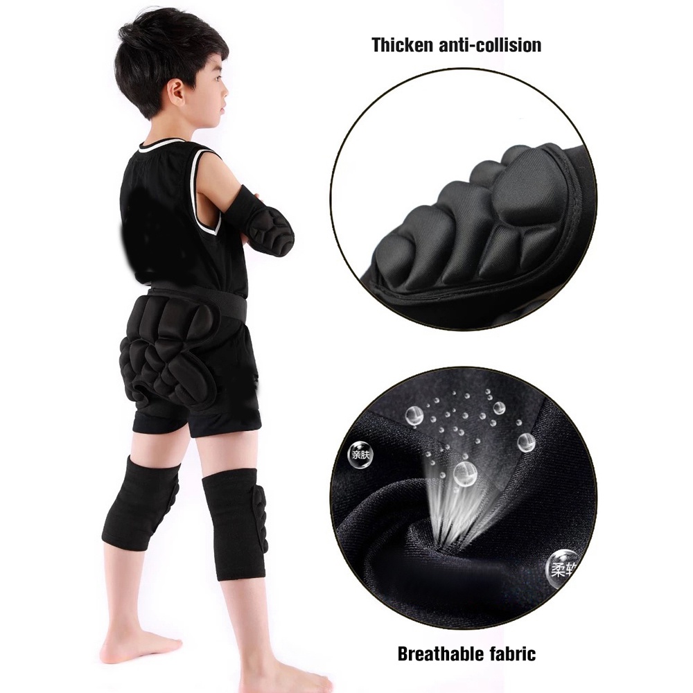 1 Cặp Đệm Bảo Vệ Đầu Gối / Khủy Tay Bằng Xốp Dày Dặn Thoáng Khí Thoải Mái Cho Bé