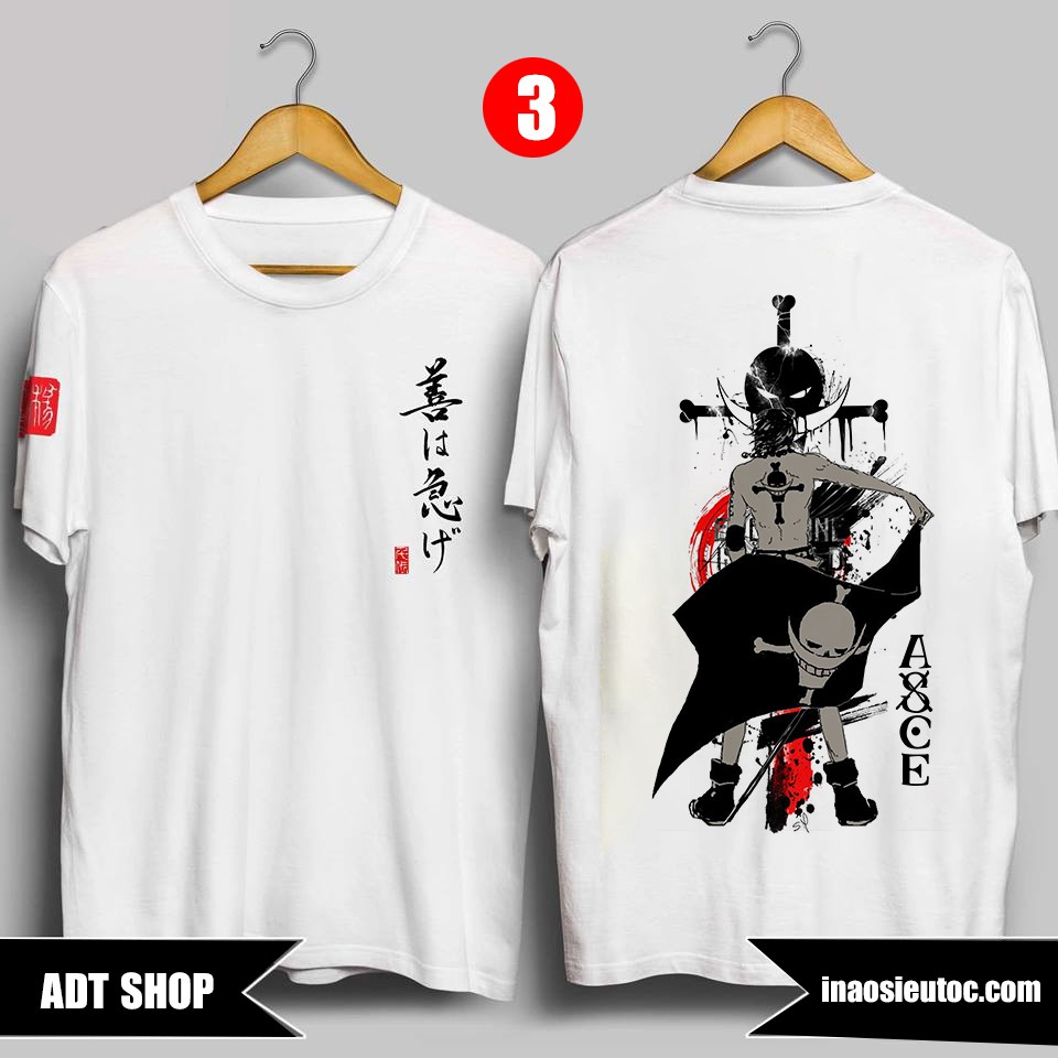 🔥HOT🔥BST áo phông One Piece Zoro Lù Ace in hình đẹp ⚡ Mẫu Áo in hình Luffy Gear 5 giá cực rẻ