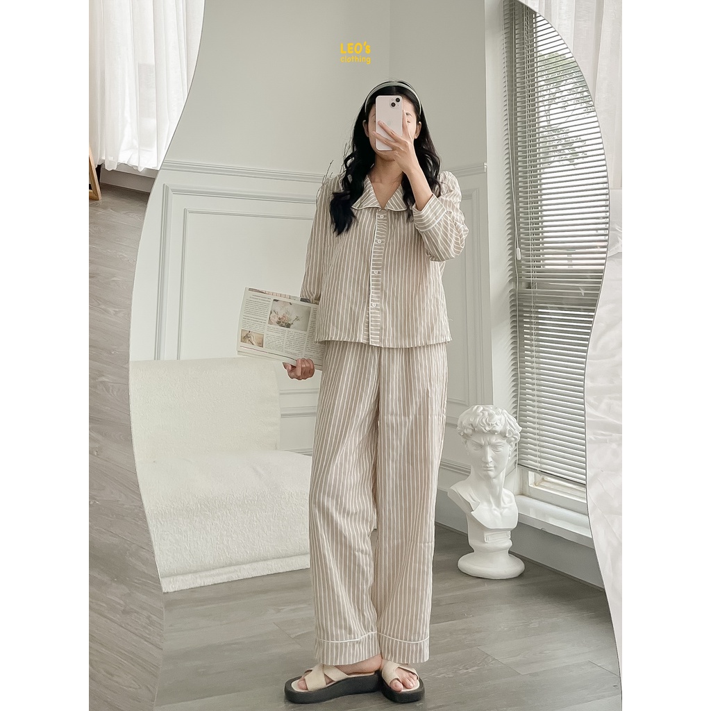 Bộ Đồ Ngủ Pijama Dài Tay Dài LEO's clothing DB22