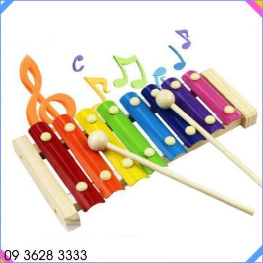 [FreeShip] Đồ Chơi Gỗ Đàn Khung Gỗ 8 Thanh Xylophone Cho Bé Làm Quen Với Âm Nhạc   Cẩm Nhi Baby