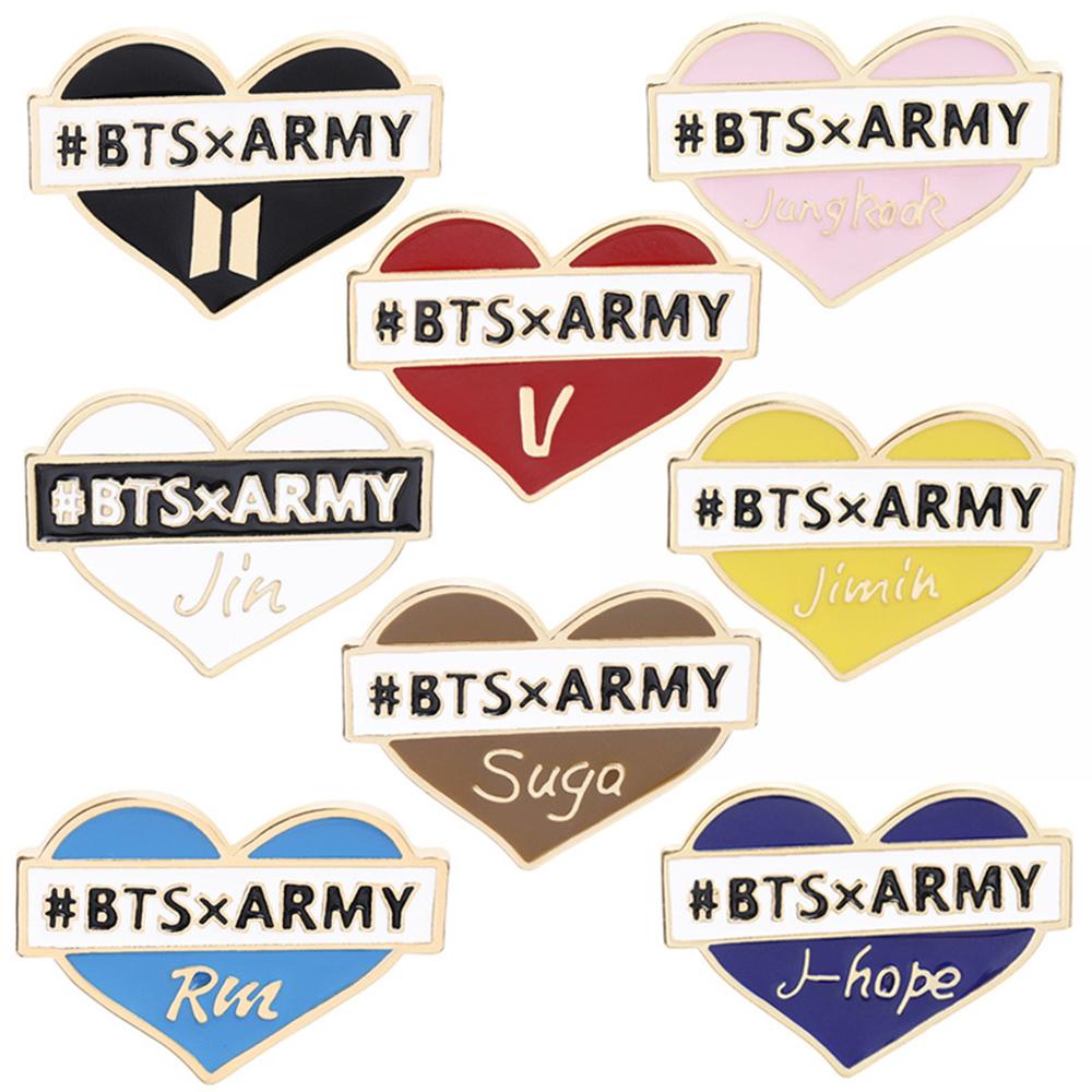 Huy Hiệu Cài Áo In Tên Các Thành Viên Nhóm Nhạc Kpop Bts