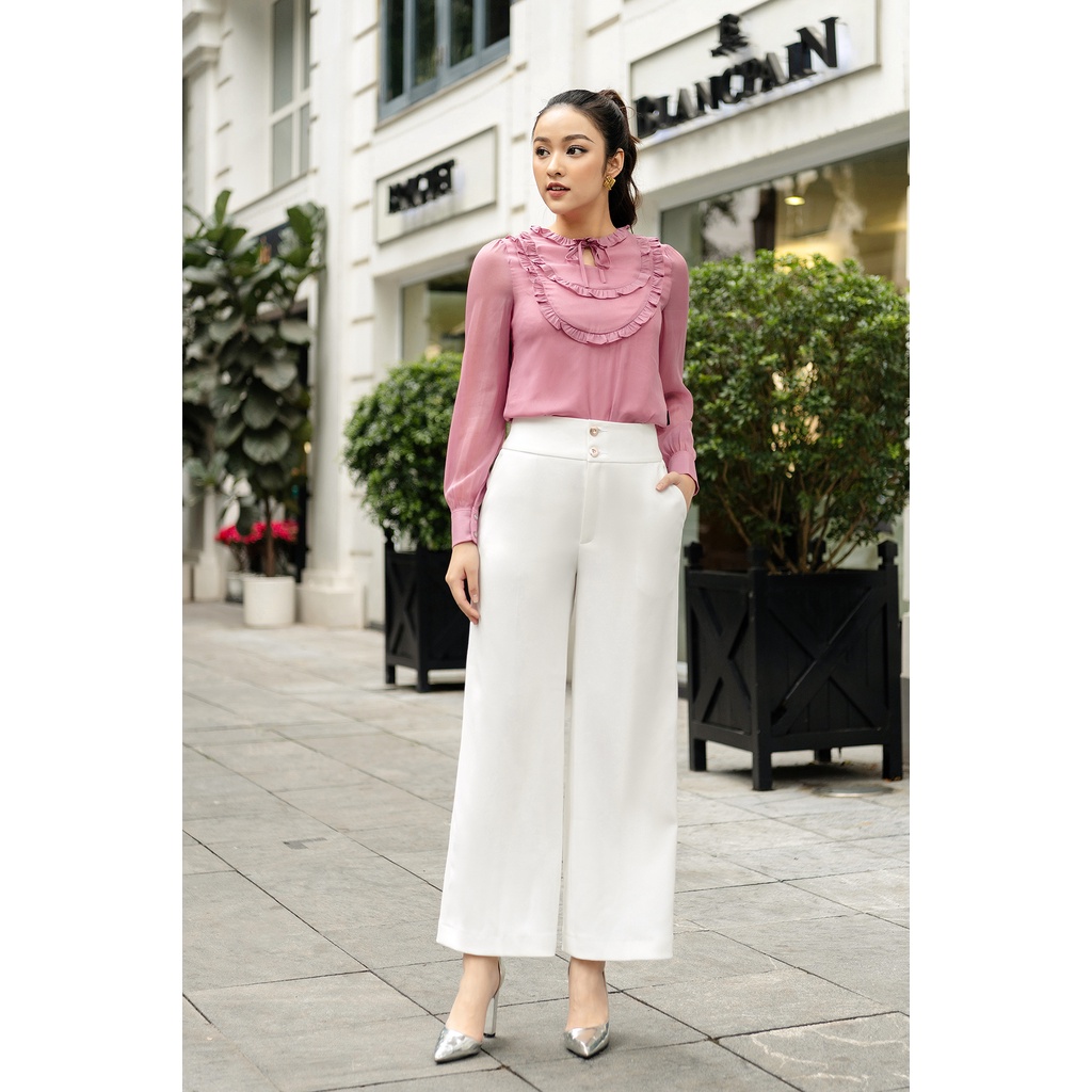 Áo Sơ Mi Kiểu Nữ LUPERI Thiết Kế Dài Tay Dáng Suông, Chất Liệu Lụa Lạnh Mềm Mại Không Co Nhăn Màu Sắc Trang Nhã LFSM1196