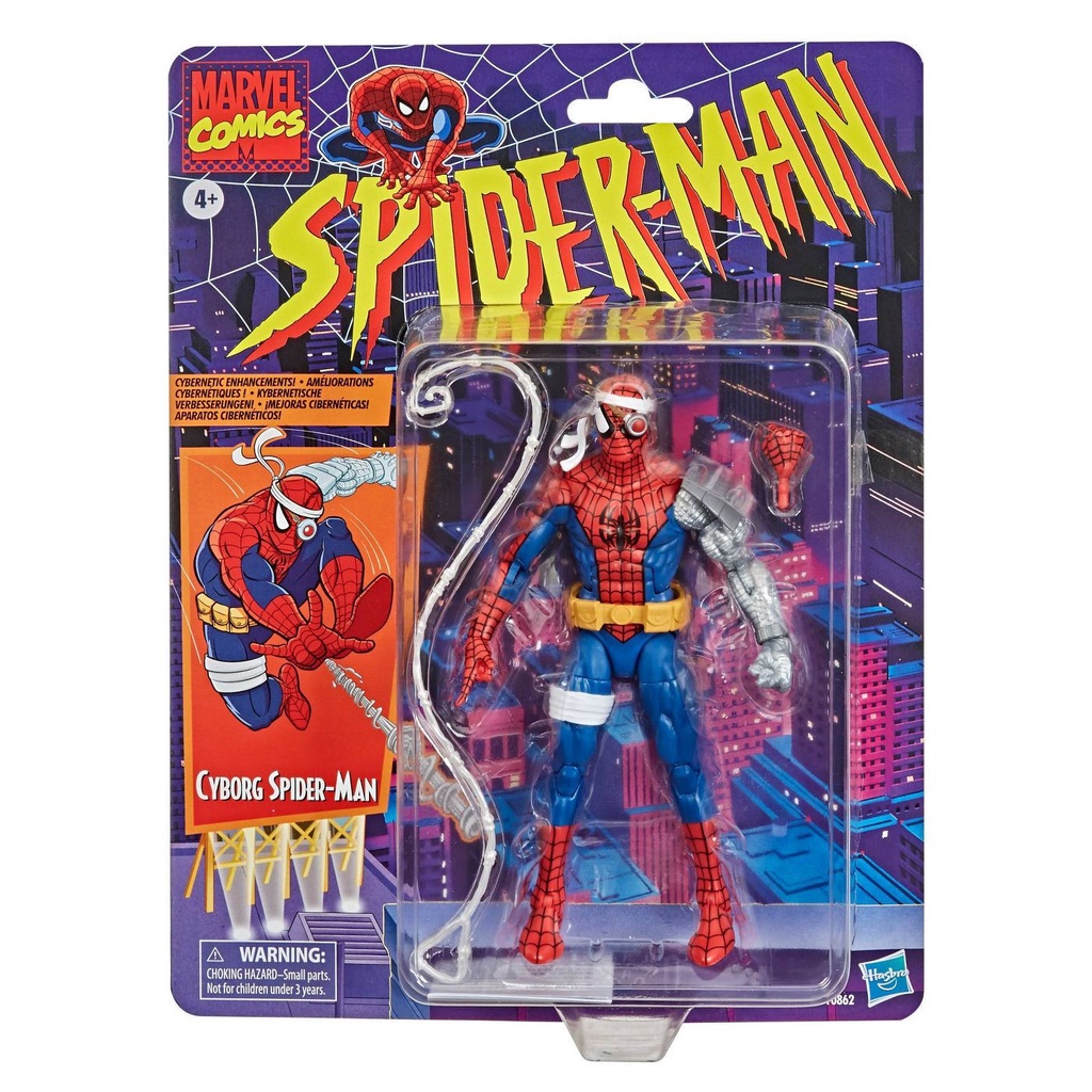 🌟Cyborg Spider Man🌟Mô hình HasbroϟMarvel Legends Series 6-inchϟSpider Man Vintage Collection - Target Exclusive