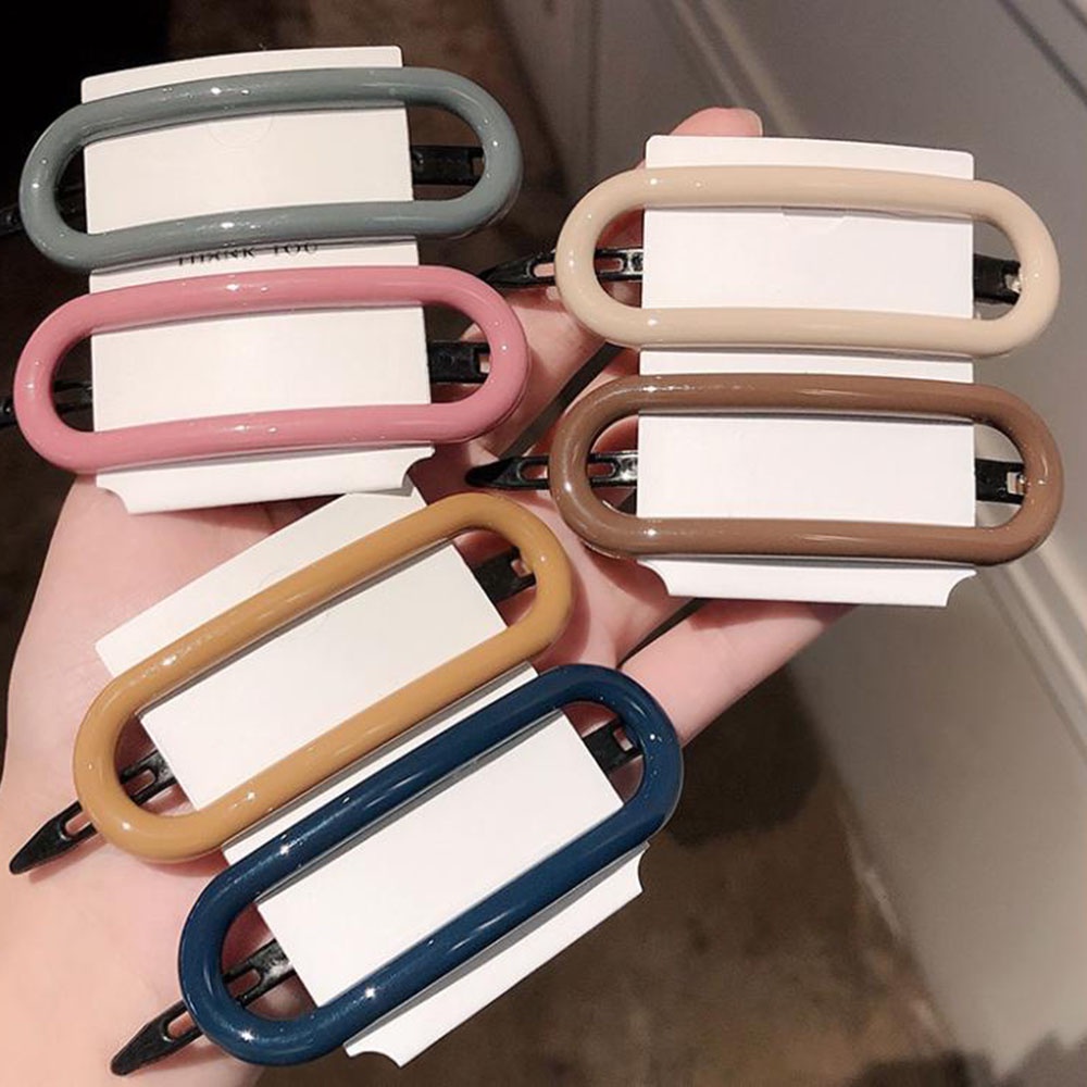 Kẹp Tóc Màu Sắc Kẹo Ngọt Bằng Acrylic Nhám Phong Cách Hàn Quốc Xinh Xắn Cho Nữ