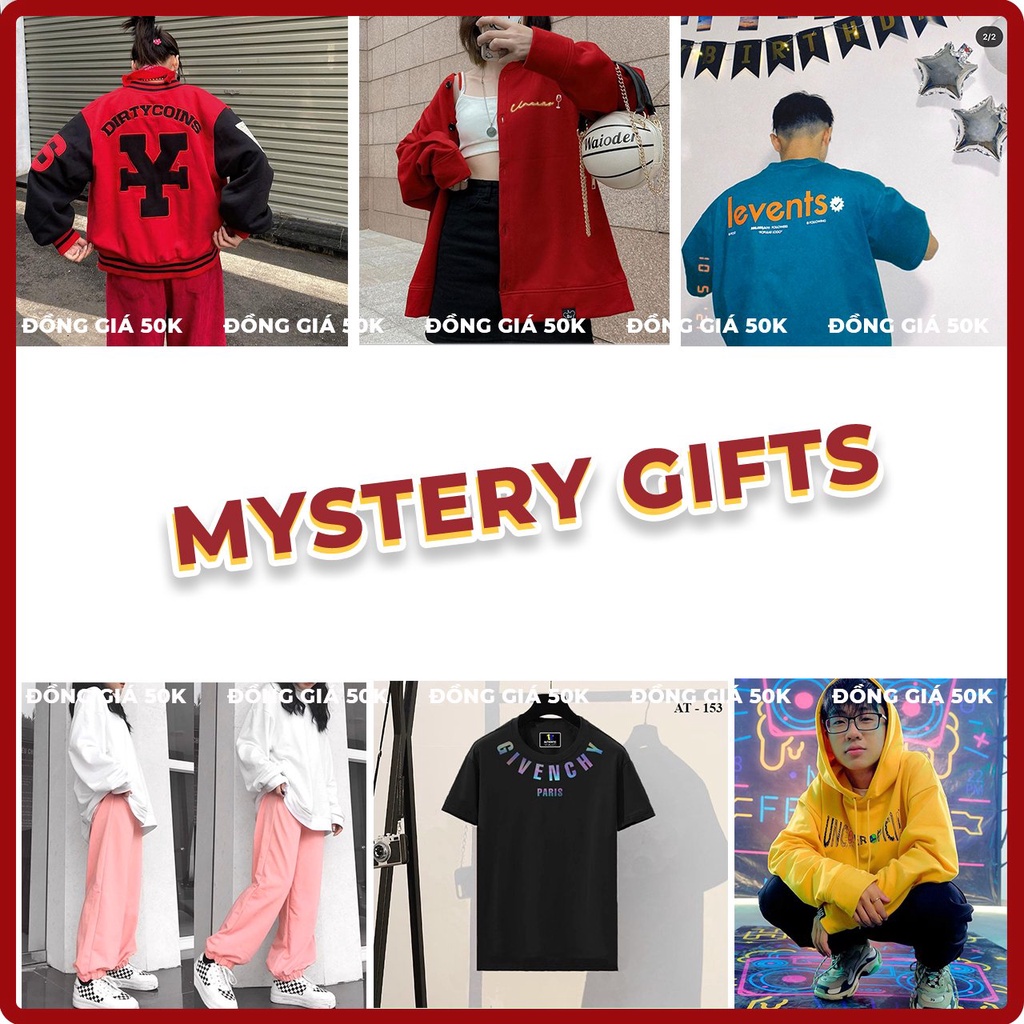 Mystery gifts - Quà tặng Bí Ẩn ( Áo thun, quần , áo khoác, balo, sơ mi ,...) - Thử vận may của bạn chỉ với 50k | BigBuy360 - bigbuy360.vn