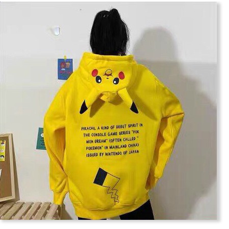 ÁO HOODIES PIKACHU NỮ SIÊU XINH SIÊU ĐÁNG YÊU FROM TO Y HÌNH  THỜI TRANG KME.STORE