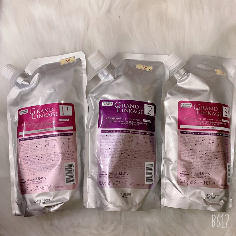 Bộ phục hồi Milbon cho tóc hư tổn nặng Nhật Bản 600mlx3 (Chính Hãng)
