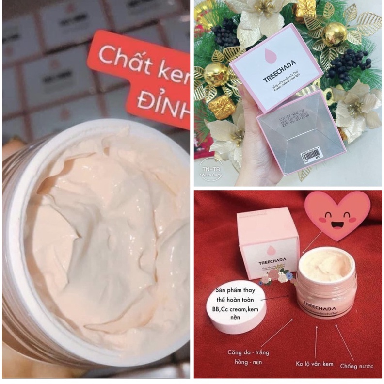 KEM MAKEUP NÂNG TONE + DƯỠNG DA + CHỐNG NẮNG TREE CHADA