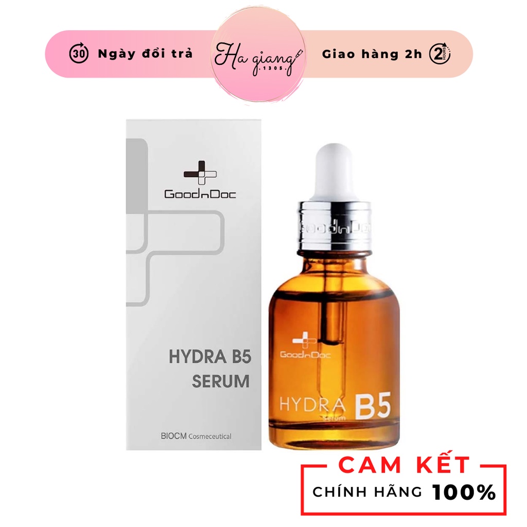 Serum dưỡng da Goodndoc Hydra B5 30ml - Tinh chất phục hồi, làm trắng và chống lão hóa hiệu quả cho làn da