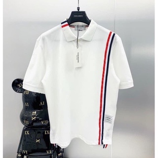 Áo polo Thom nam nữ vạch đỏ ngực cổ bẻ vải cá sấu Cotton trẻ trung - 7M official