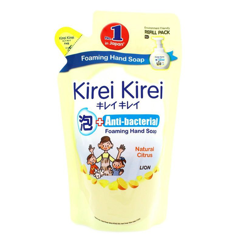 Bọt Rửa Tay Nhật Bản Kirei Kirei Hương Chanh/Dâu TằmTúi 200ML