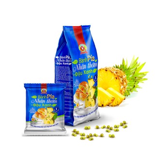 Mỹ Ngọc _ 400g Bánh Pía nhân THƠM ĐẬU XANH [KHÔNG SẦU RIÊNG] - Pineapple & Mung Beans Pia Cake 400g [NO DURIAN]