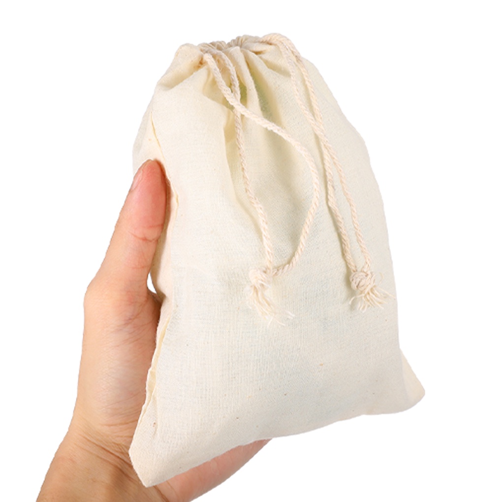 Drawstring Bag Cotton Linen Jewelry Storage Pouch Wedding Party Gift Holder Portable Herb Organizer ELEN