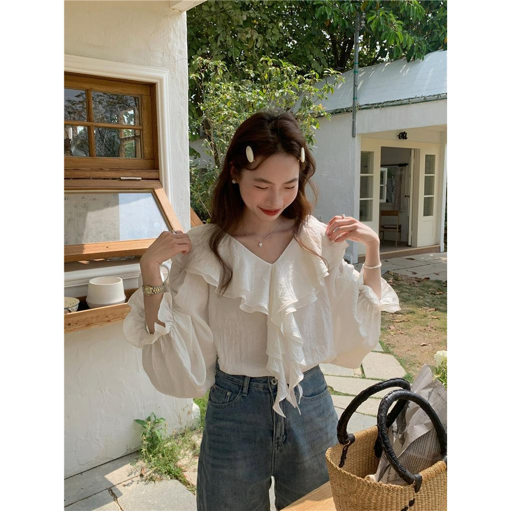 Áo Sơ Mi Trắng Dài Tay Phong Cách Mới Dành Cho Mùa Xuân Hè 61916