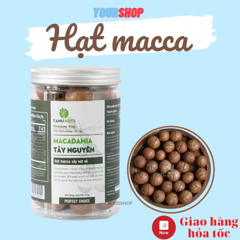 Hạt macca sấy nứt vỏ Yourshop - Hạt mác ca Tây Nguyên