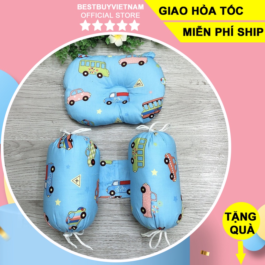 Bộ gối chặn bông sơ sinh FREESHIPBộ gối và chặn bông Việt Nam