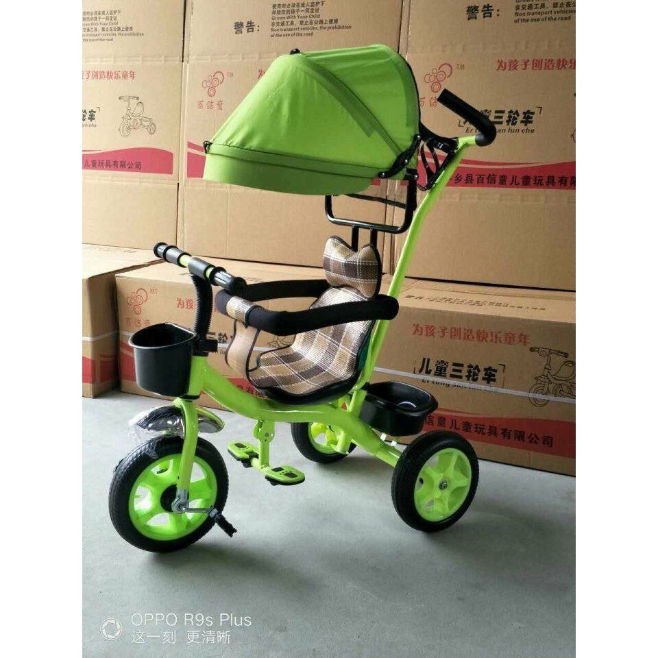 Xe Đẩy 3 Bánh Cho Bé Có Mái Che 2 trong 1 vừa là xe đạp vừa là xe đẩy