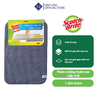 Thảm chống trượt cao cấp Scotch Brite 3M 40x60cm đa năng, lấy bụi hiệu quả, thấm hút nước tốt, nhanh khô
