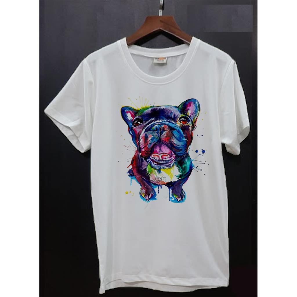 Áo thun Cotton Unisex - chó - Ngộ nghĩnh - Chó con rực rỡ