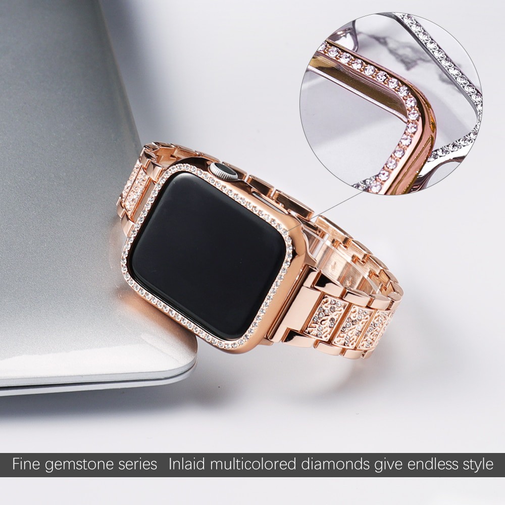 Bộ Vỏ Và Dây Đồng Hồ Thay Thế Cho Apple Watch Dòng 6 Se 5 4 3 2 Strap 40mm 44mm 38mm 42mm