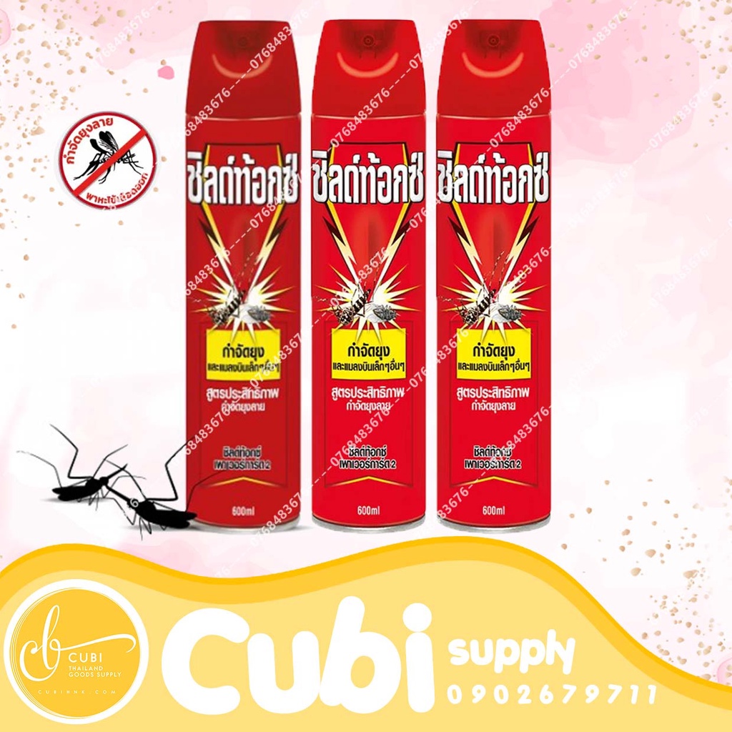 Bình xịt muỗi Thái Lan Shieldtox 600ML