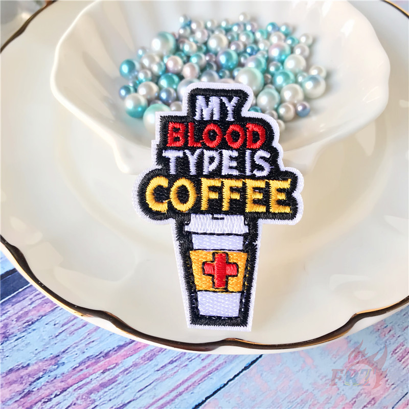 1 Miếng HÌnh Dán/Thêu Chữ Enjoy Your Coffee Time