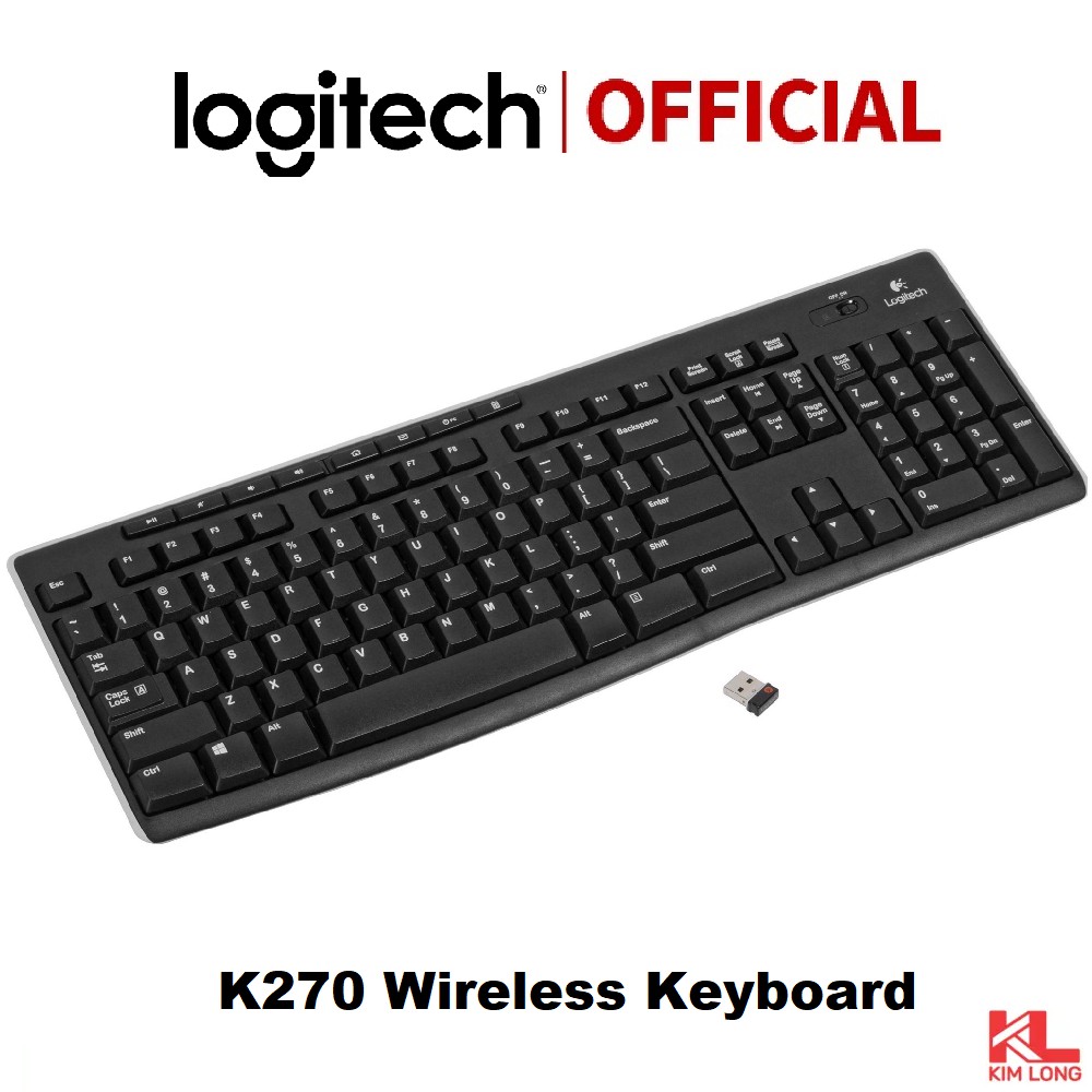 Bàn phím không dây Logitech K270 Wireless Keyboard - Bảo hành 3 năm chính hãng