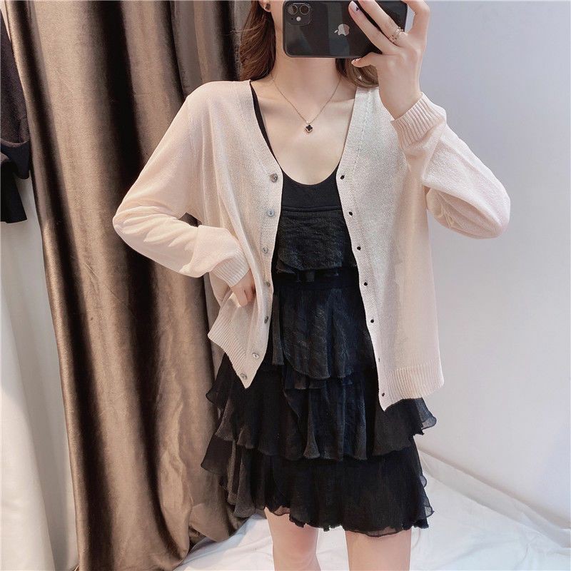 áo khoác nữ cardigan áo khoác len mỏng sexy cá tính