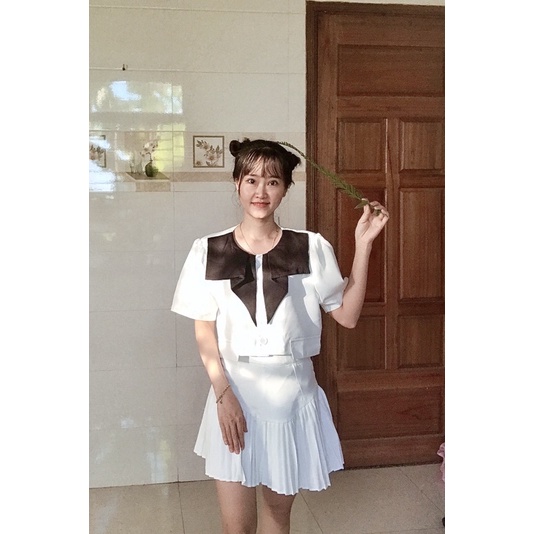 Sét Váy Ulzzang Chân Váy Xếp Ly Phong Cách Hàn Quốc-Hàng Quảng châu- Có Sẵn | BigBuy360 - bigbuy360.vn