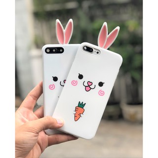 Ốp lưng cao cấp thỏ trắng cho iphone ip7+/8+/x/xs