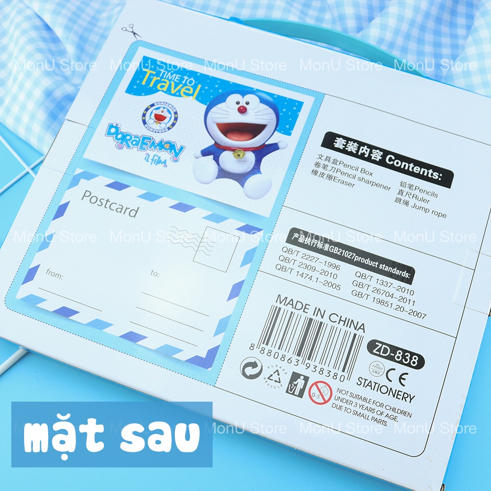 Bộ dụng cụ học tập SET E hình DORAEMON DOREMON dễ thương cute TooYoo BK00043