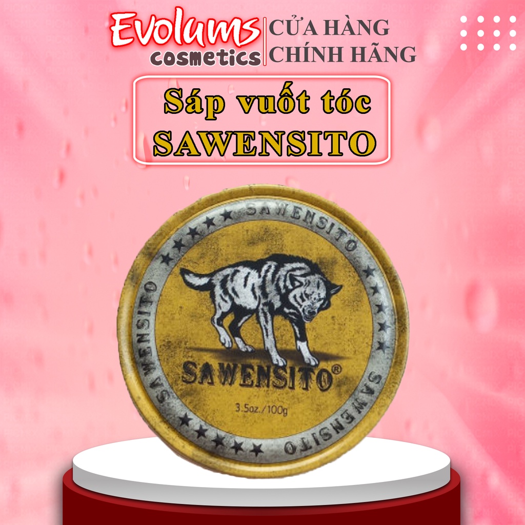 Sáp vuốt tóc SAWENSITO SÓI VÀNG 100gr tạo kiểu giữ nếp cho tóc. HÀNG CHÍNH HÃNG