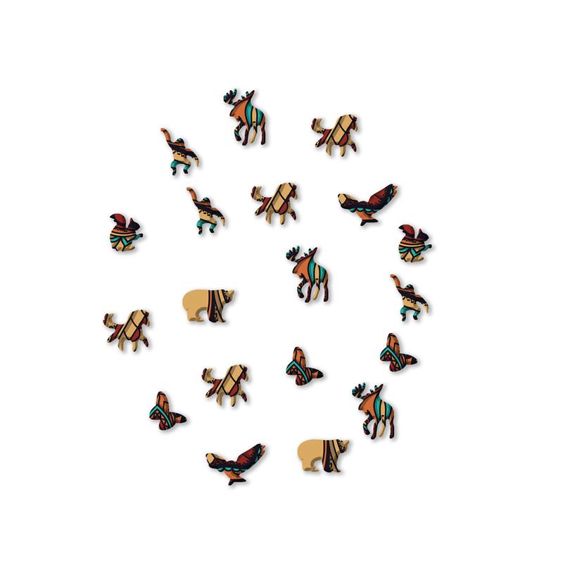 Bộ xếp hình gỗ đồ chơi Thegioipuzzle ghép hình puzzle con vật- Con Sói