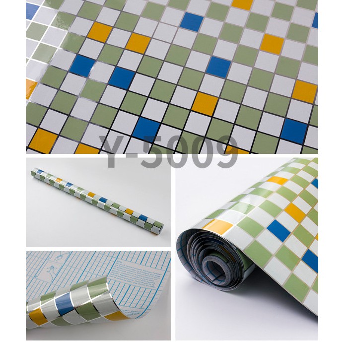 Decal tráng nhôm cách nhiệt ô vuông nhỏ (nhiều màu)