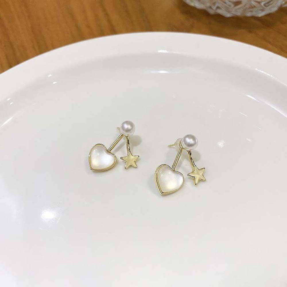 Bông Tai Dáng Dài Hình Ngôi Sao Thanh Lịch Phong Cách Hàn Quốc