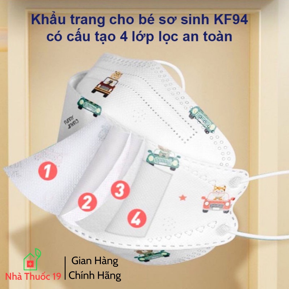 Khẩu Trang 4D KF94 Thương Hiệu AMI Mask, Khẩu Trang Cho Bé Baby AMi Mask - Tiêu Chuẩn Hàn Quốc (50 chiếc)