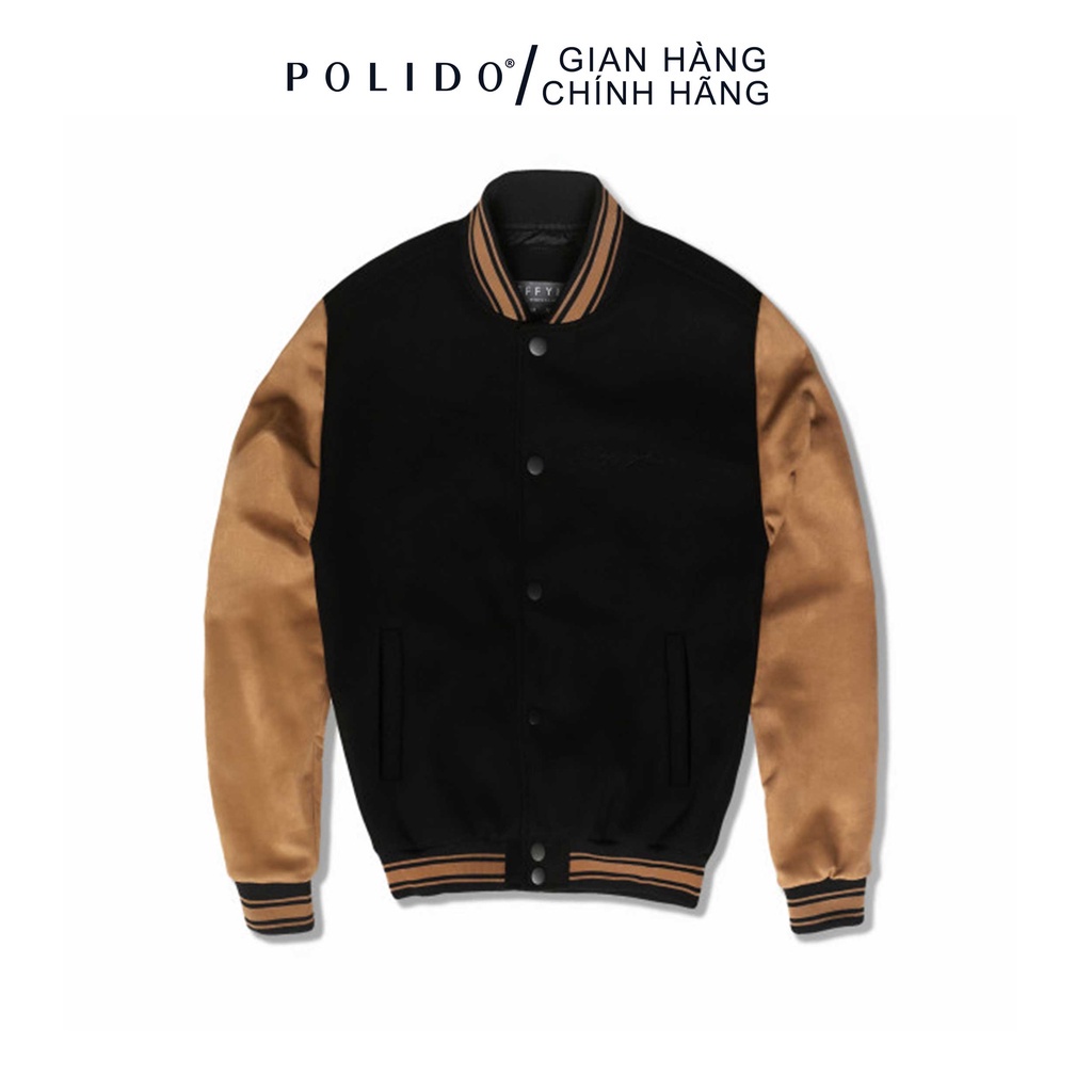 ✈Áo Khoác Nam Bomber Dạ Da Lộn CEFFYLO Màu Đen Nâu Chất Ấm Áp Chuẩn Form