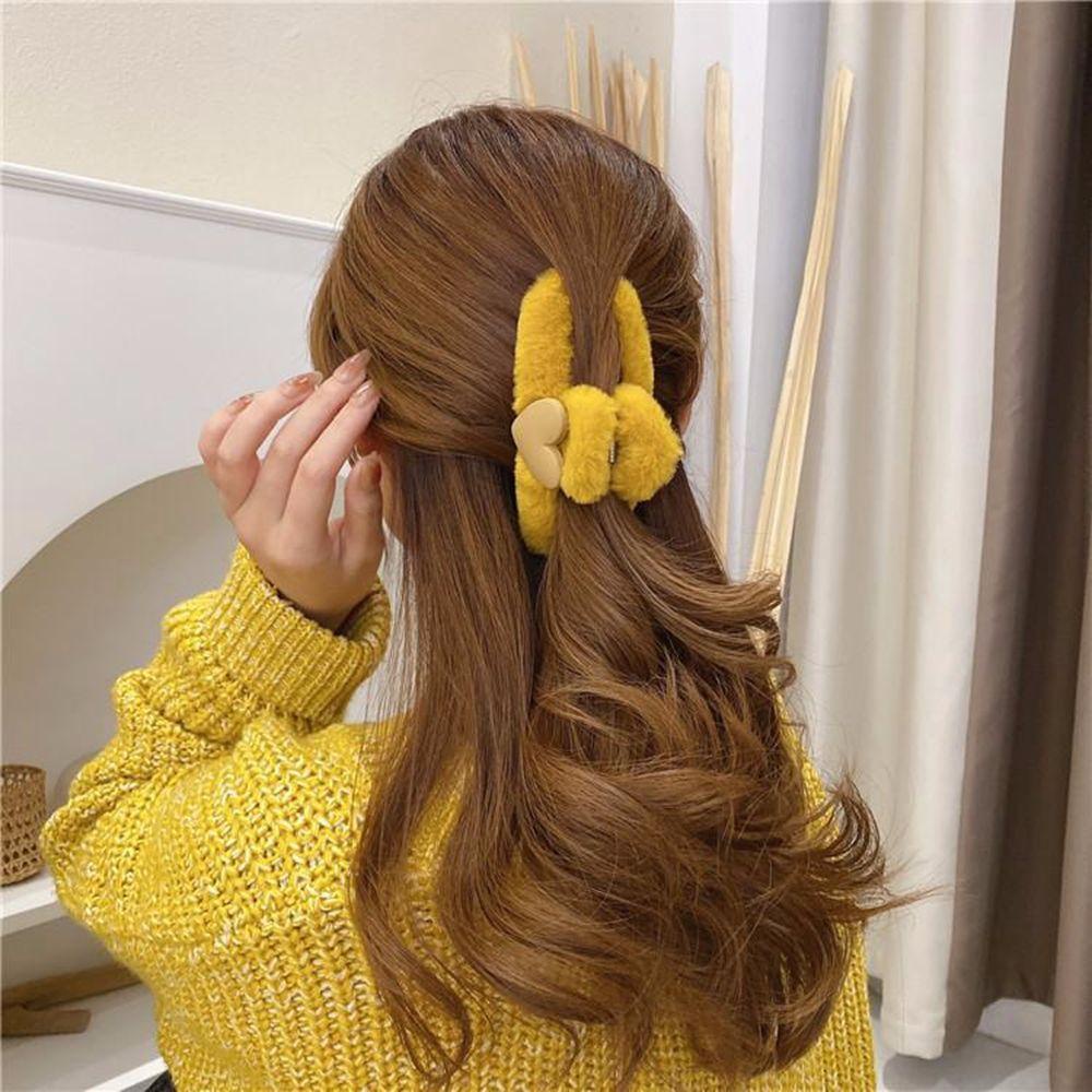 Kẹp Tóc Phối Lông Nhung Phong Cách Vintage Ngọt Ngào Cho Nữ