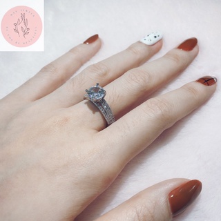 Nhẫn bạc nữ đính đá 3 lines mẫu mới