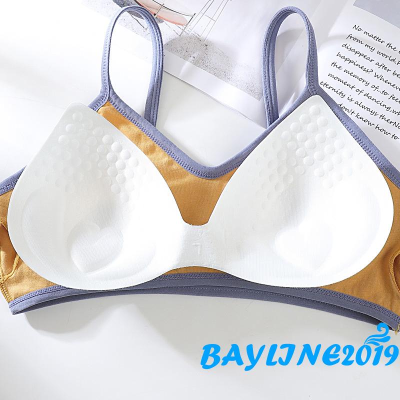 Áo lót croptop dây mảnh giấu đường may với đệm tháo rời phong cách thể thao cho nữ