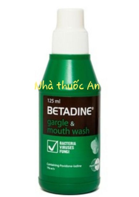 (NOWSHIP 2H) Betadin súc miệng mouth wash 125ml