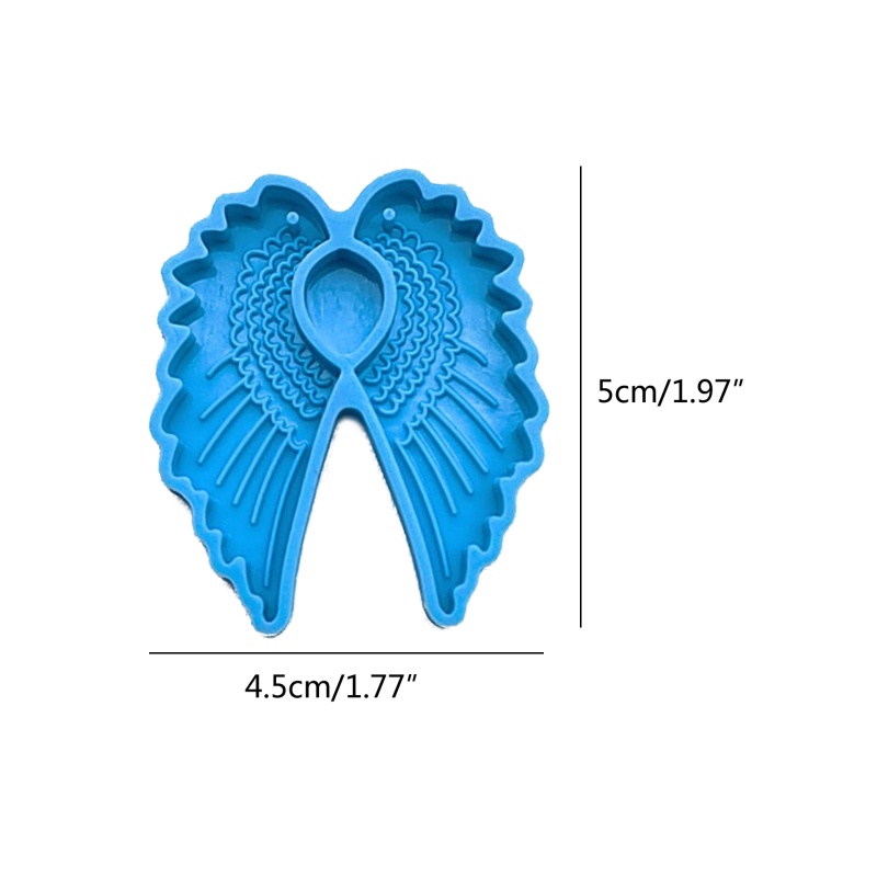 Sa Khuôn Silicone Làm Mặt Trang Sức Hình Đôi Cánh Thiên Thần DIY